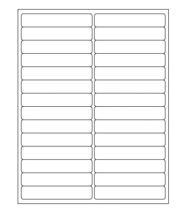 4" x 0.75" Inkjet gloss label template