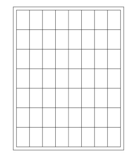 1" x 1.5" Inkjet gloss label template