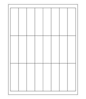 1" x 3.375" Inkjet gloss label template