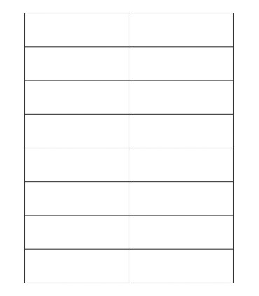 4.25" x 1.375" Laser gloss label template