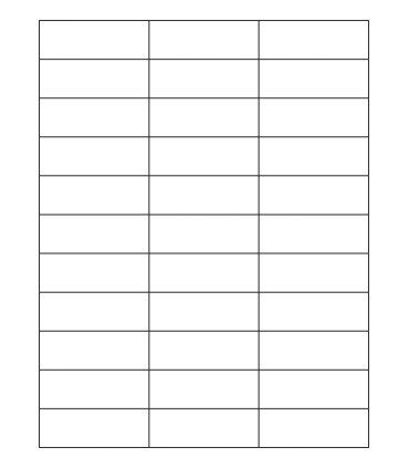 2.833" x 1" Laser gloss label template