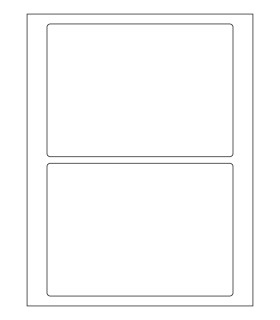 7" x 5" Laser gloss label template