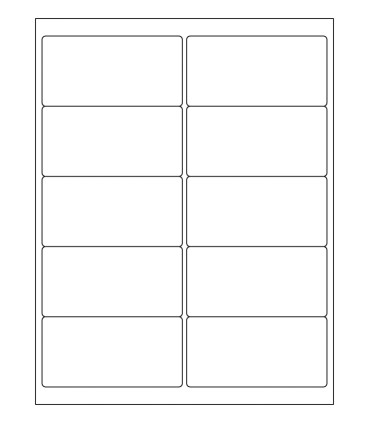 4" x 2" Xtra permanent label template