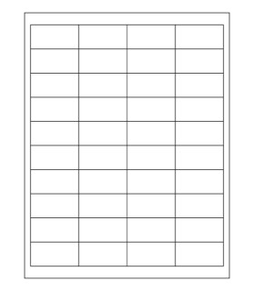 2" x 1" Xtra permanent label template