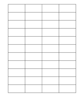 2.125" x 1" Xtra permanent label template