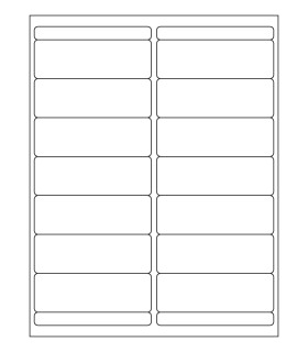 4" x 1.33" Waterproof laser label template