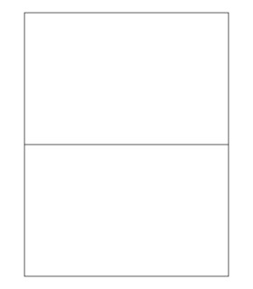 8.5" x 5.5" Waterproof laser label template