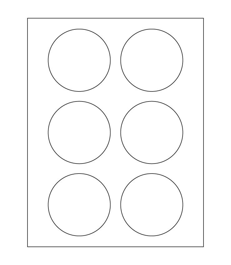 3" Round Labels Latex
