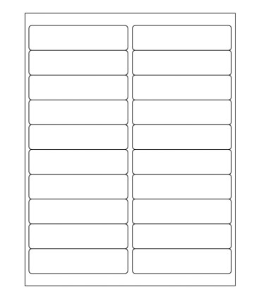4" x 1" Removable label template