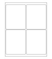 4" x 5" Removable  Labels - White Uncoated Matte Paper with Removable Adhesive