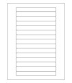 5.813" x 0.688" Removable  Labels - White Uncoated Matte Paper with Removable Adhesive