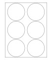 3.5" Removable Round Labels - White Uncoated Matte Paper with Removable Adhesive