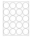 2" Removable Round Labels - White Uncoated Matte Paper with Removable Adhesive