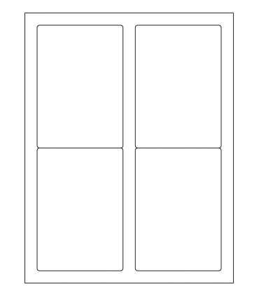 3.5" x 5" Standard paper label template