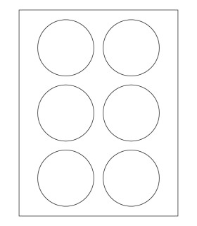 3" Standard paper label template