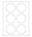 3" Standard Round Labels - White Uncoated Matte Paper with Permanent Adhesive