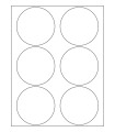 3.5" Standard Round Labels - White Uncoated Matte Paper with Permanent Adhesive