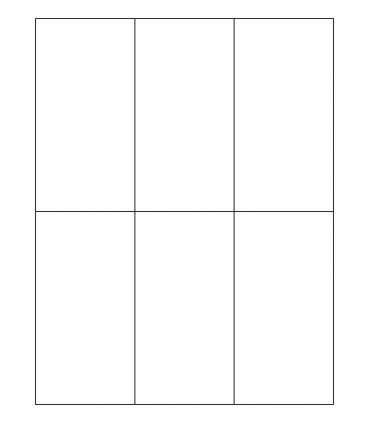 2.833" x 5.5" Standard paper label template