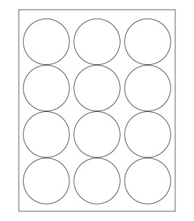 2.5" Laser semigloss label template