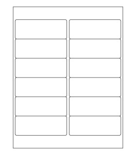 4" x 1.5" Laser semigloss label template