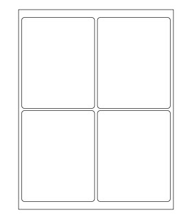 4" x 5" Laser semigloss label template
