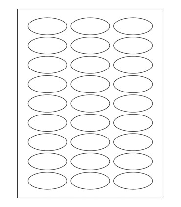 2.25" x 1" Laser semigloss label template