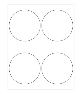 4" Laser semigloss label template