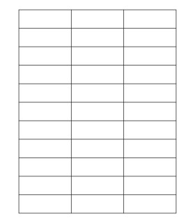 2.833" x 1" Laser semigloss label template