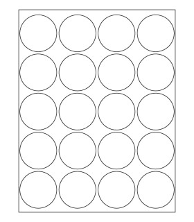 2" Laser semigloss label template