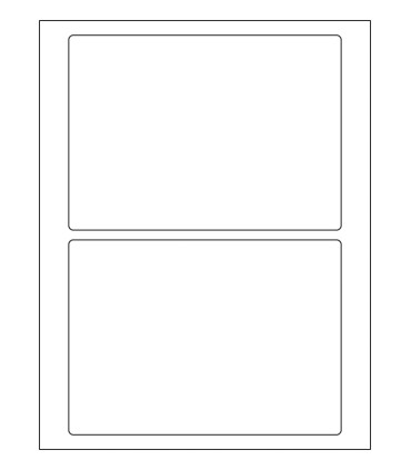 7" x 5" Laser semigloss label template