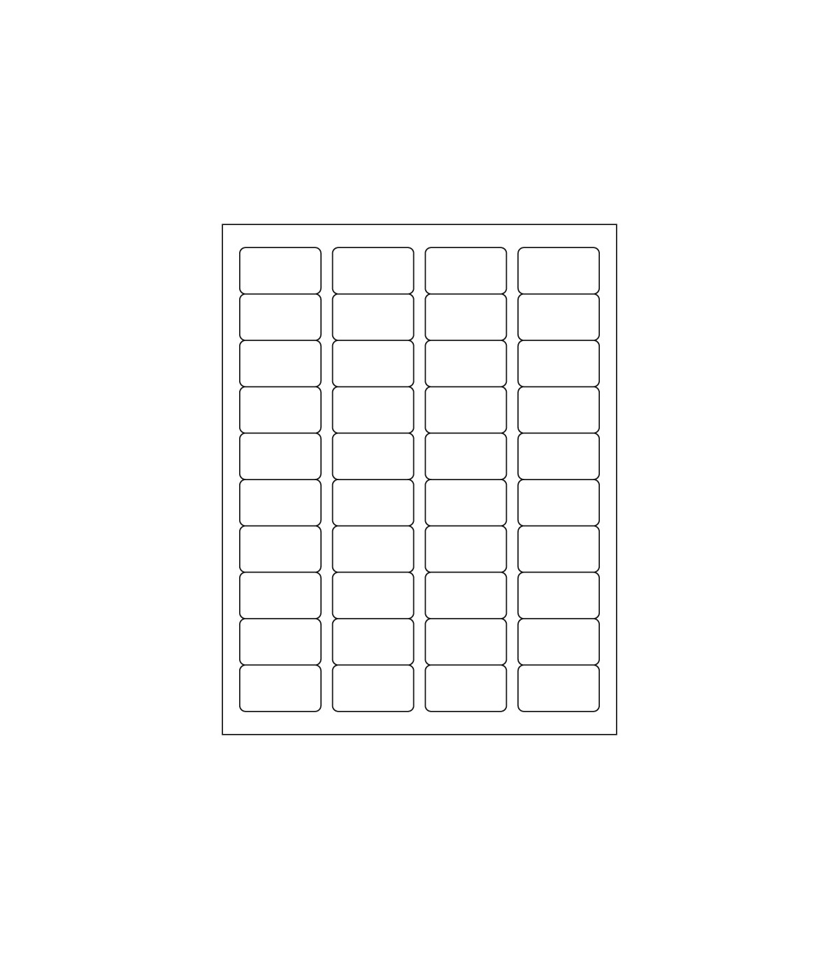 1 X 1 Label Template