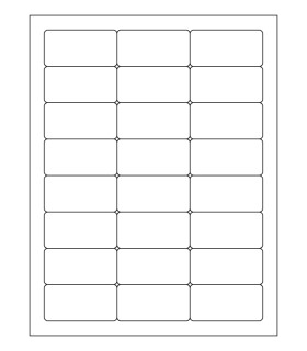 2.5" x 1.25" Blockout Label Template