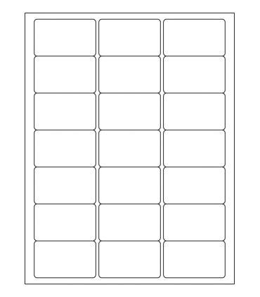 2.5" x 1.5" Blockout Label Template