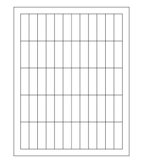 0.625" x 2" Blockout Label Template