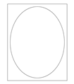 7.7361" x 10.2361" Blockout Oval Labels - Opaque White Uncoated Matte Paper with XTRA Permanent Adhesive