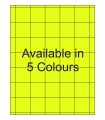 1.5" x 1.5" Fluorescent Square Labels - Neon Bright Matte Paper with Permanent Adhesive, Available in 5 Colours