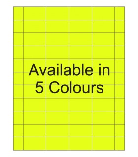 1.75" x 1" Fluorescent label template. Available in 5 colours.