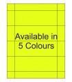 6.25" x 2.25" Fluorescent  Labels - Neon Bright Matte Paper with Permanent Adhesive, Available in 5 Colours