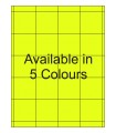 2" x 2" Fluorescent Square Labels - Neon Bright Matte Paper with Permanent Adhesive, Available in 5 Colours