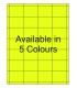 2" x 1.5" Fluorescent label template. Available in 5 colours.