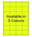 2" x 1.5" Fluorescent  Labels - Neon Bright Matte Paper with Permanent Adhesive, Available in 5 Colours