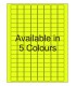 0.875" x 0.625" Fluorescent label template. Available in 5 colours.
