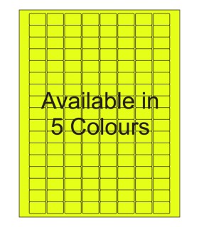0.875" x 0.625" Fluorescent label template. Available in 5 colours.