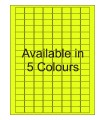 0.875" x 0.625" Fluorescent  Labels - Neon Bright Matte Paper with Permanent Adhesive, Available in 5 Colours
