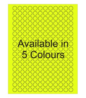 0.5" Fluorescent label template. Available in 5 colours.