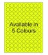 0.75" Fluorescent label template. Available in 5 colours.
