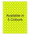 0.75" Fluorescent Round Labels - Neon Bright Matte Paper with Permanent Adhesive, Available in 5 Colours
