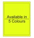 7.875" x 4.875" Fluorescent label template. Available in 5 colours.