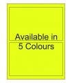 7.875" x 4.875" Fluorescent  Labels - Neon Bright Matte Paper with Permanent Adhesive, Available in 5 Colours
