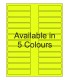 3.5" x 0.75" Fluorescent label template. Available in 5 colours.